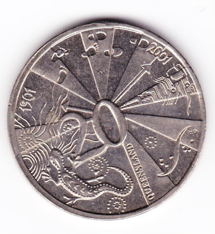 2001 RAM Centenary Of Federation 20c Lightly Circulated Coin - QUEENSLAND