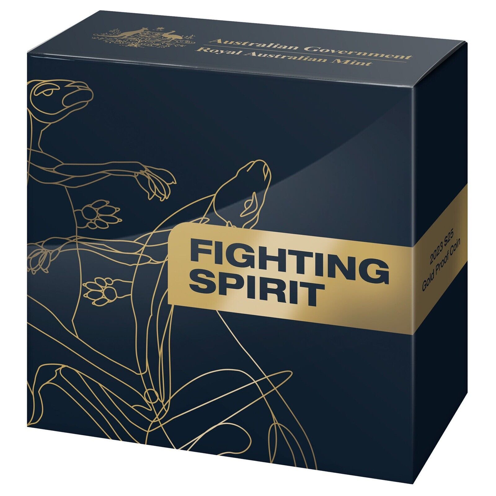2023 $25 1/5oz Gold Proof Coin - Kangaroo - Fighting Spirit