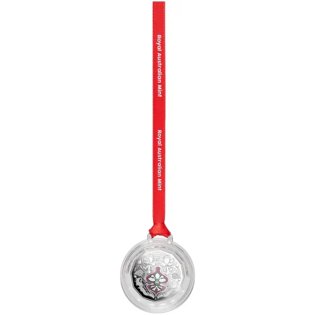 Australia Christmas Decoration 2025 50c Colour Silver Proof Coin