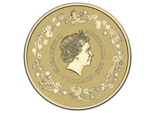 2015 $5 Coloured Frosted Uncirculated Coin Distinctly Australian