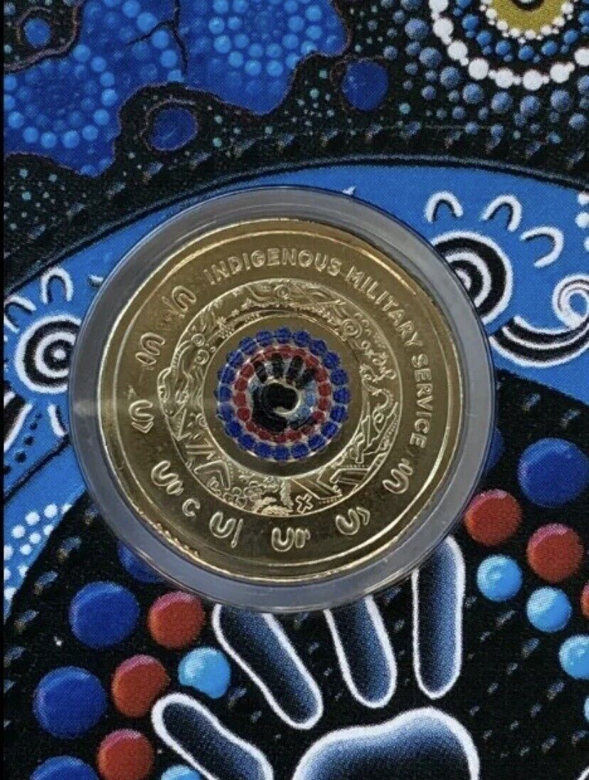 2021 $2 "C" Mint Mark Indigenous Military Service Coloured UNC Coin Card