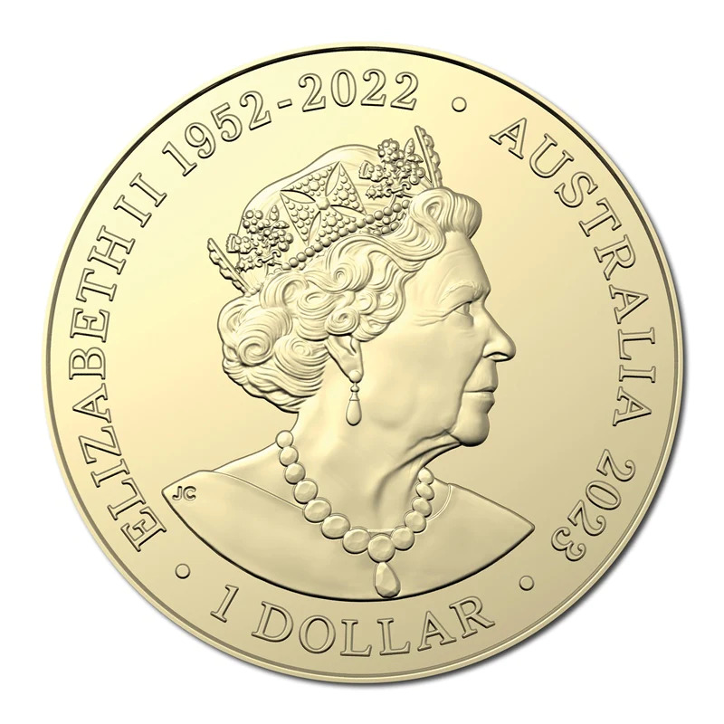 $1 2023 Creatures Of The Deep Map Shaped Counterstamp UNC