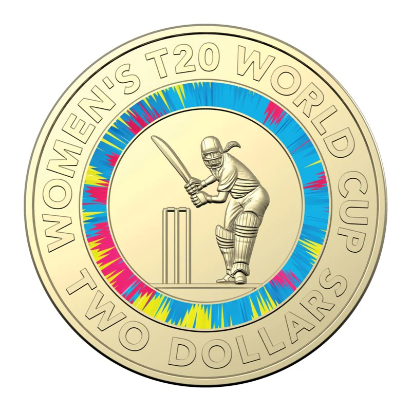 $2 2020 ICC Women's T20 World Cup UNC coloured coin