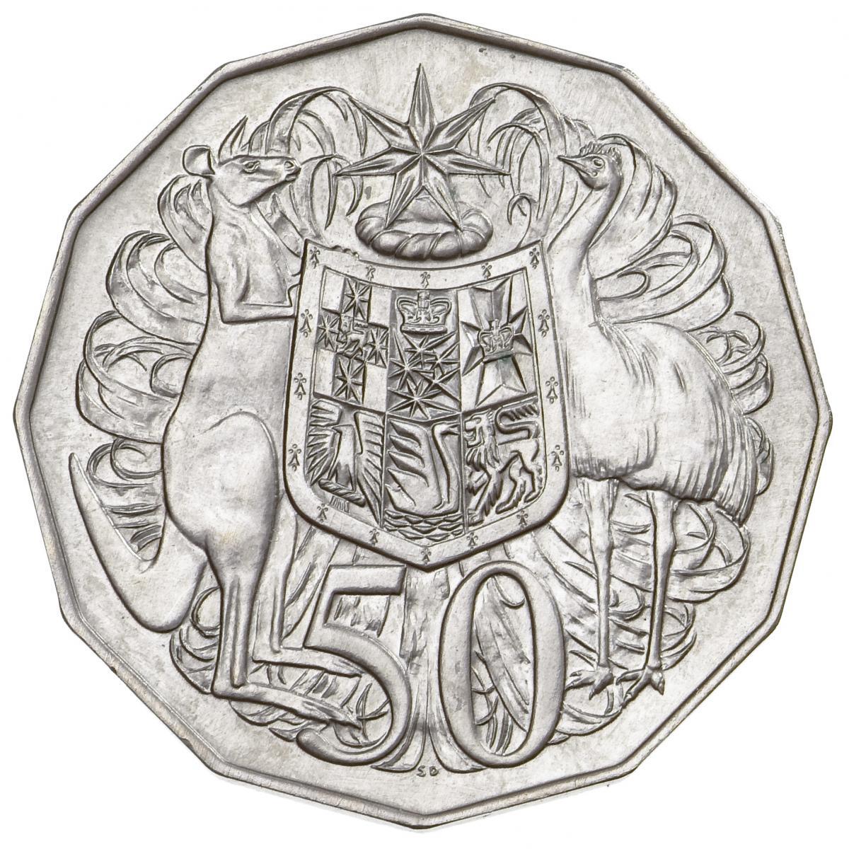 2019 50c IRB Commonwealth Coat of Arms Lightly Circulated (1.1m MIntage)