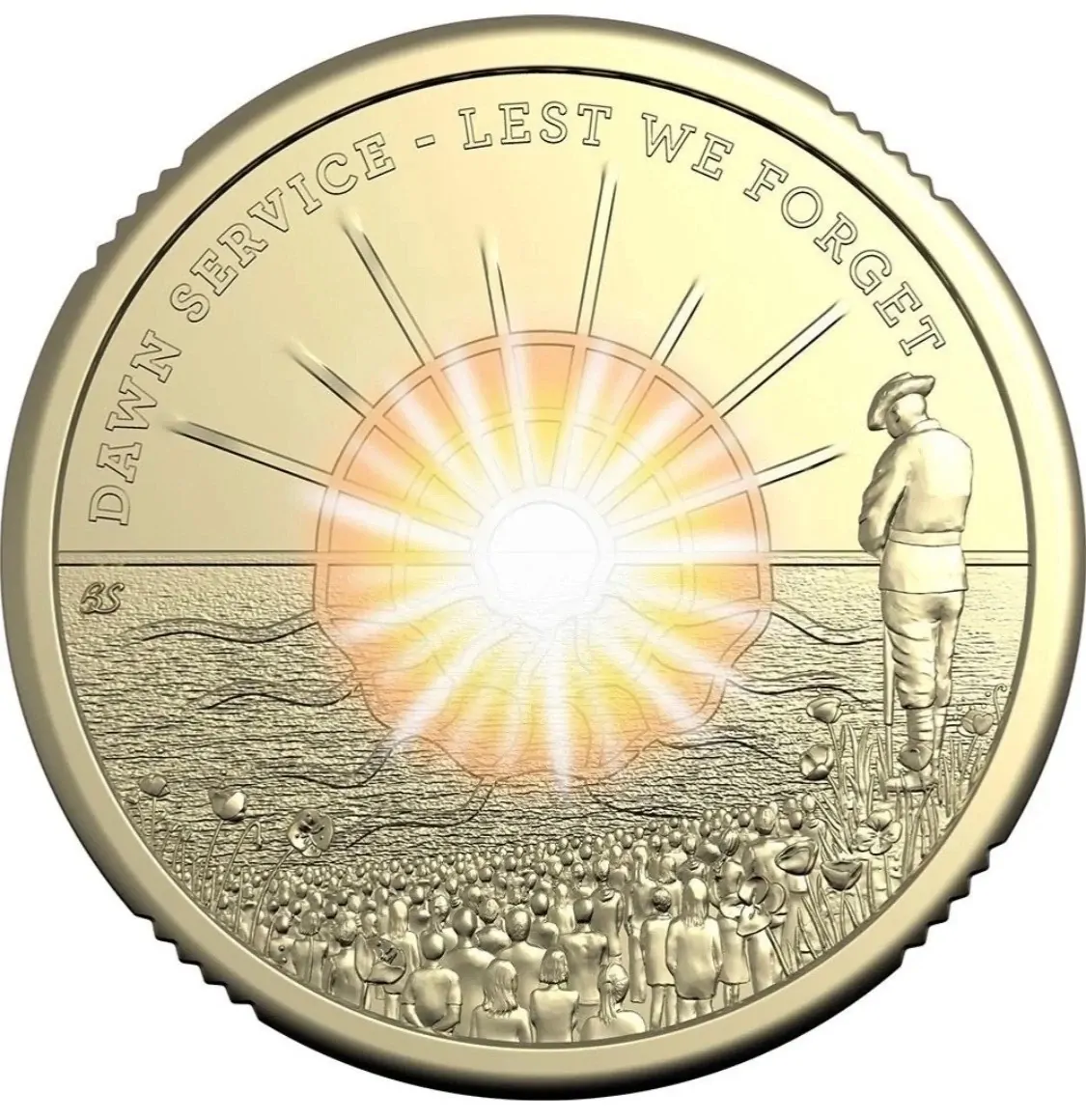 Australia UNC Coin 2026 $2 Dawn Service Anzac Lest We Forget (ex RAM Roll)