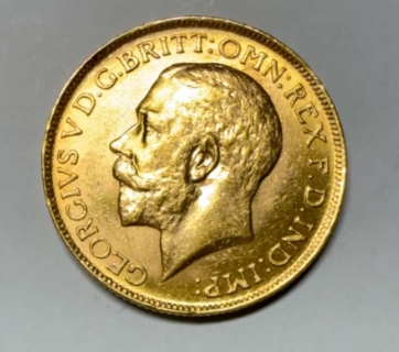 1914 Perth George V Large Head Sovereign  Australia