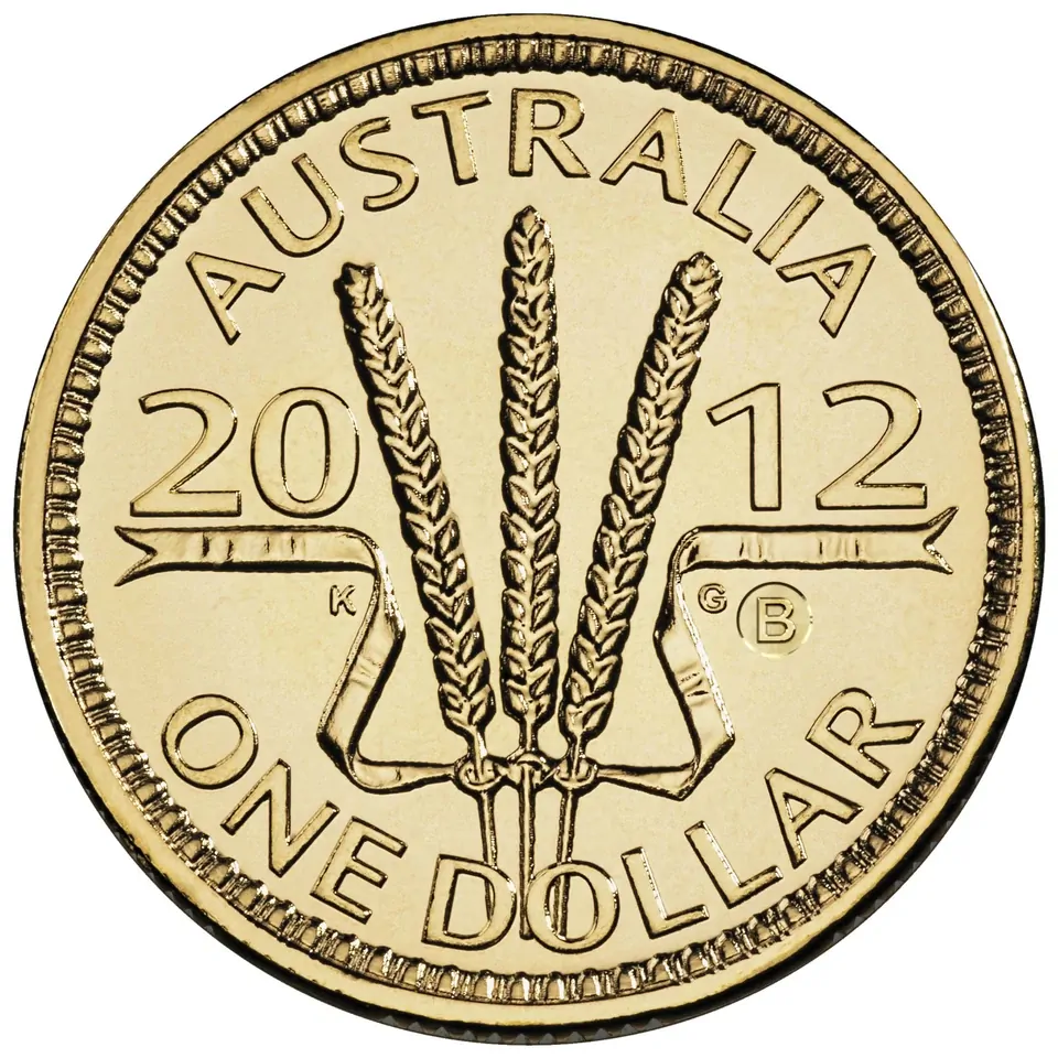 2012 Wheat Sheaf Dollar $1 Unc Coin 'B' Brisbane Counterstamp
