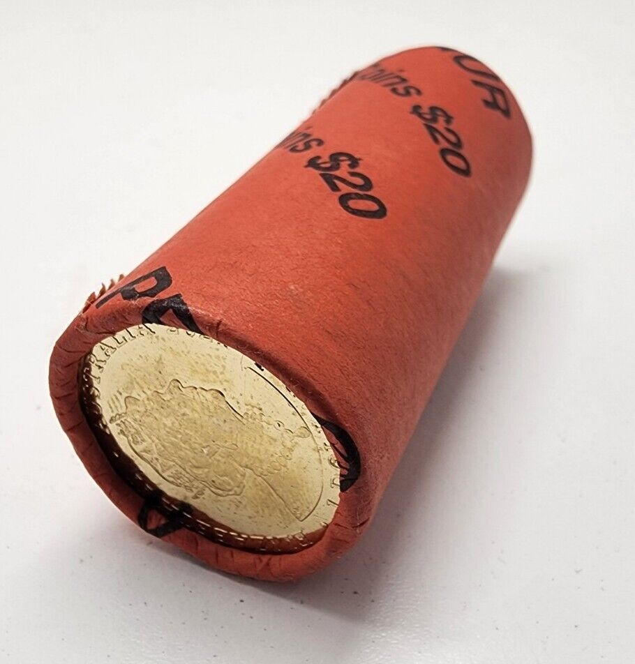 (NB) 2021 Australia $1 One Dollar donation coin security roll of 20 UNC coins un