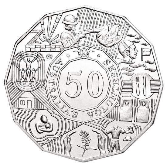 50c 2003 Australia's Volunteers Circulated AUS Fifty Cent Coin