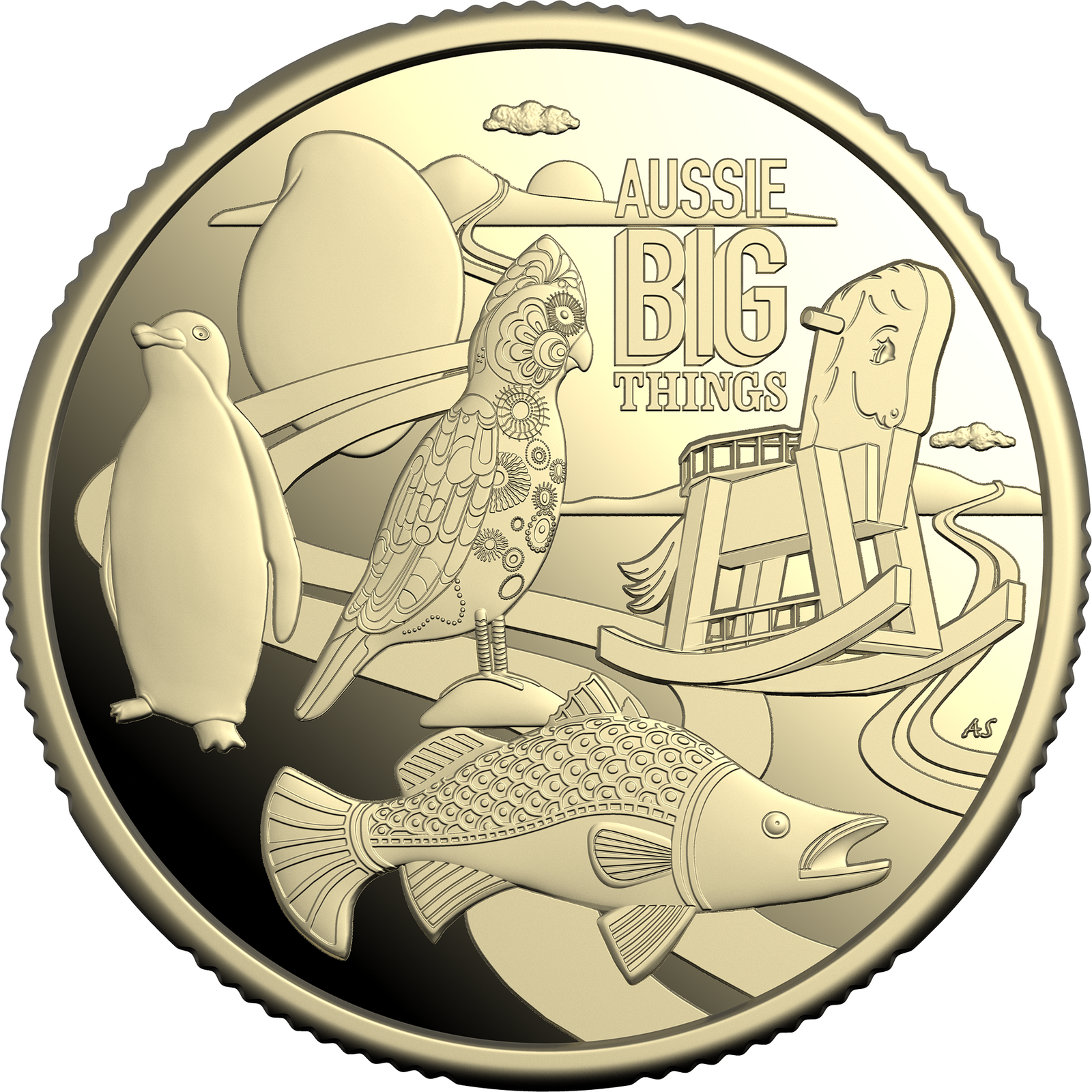 Aussie Big Things 2 Box Proof Set of 2 Australian $1 One Dollar 2025 Coins - UNC
