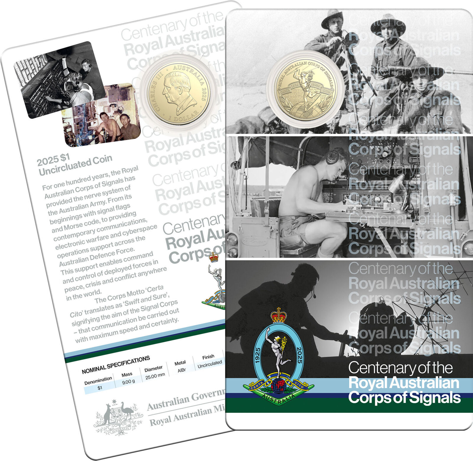 Centenary of Royal Australian Corps of Signals - Uncirculated Coin $1 Uncirculat