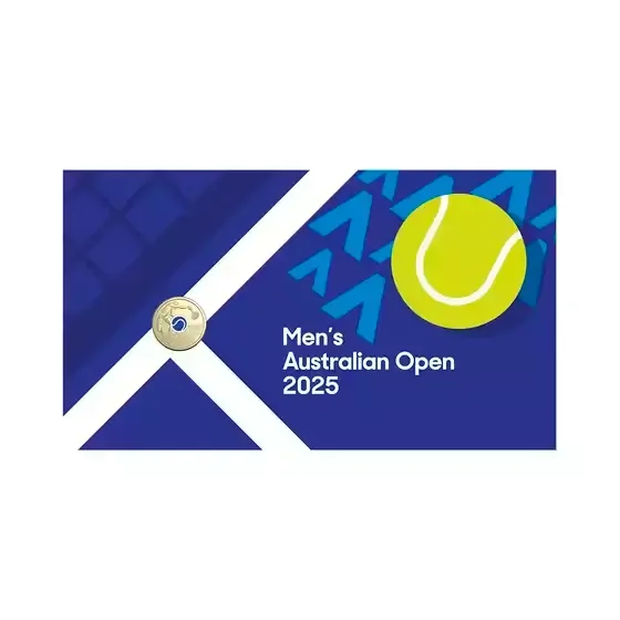 2025 Australian Open Men's Postal Numismatic Cover (PNC) AO Uncirculated $2 Coin