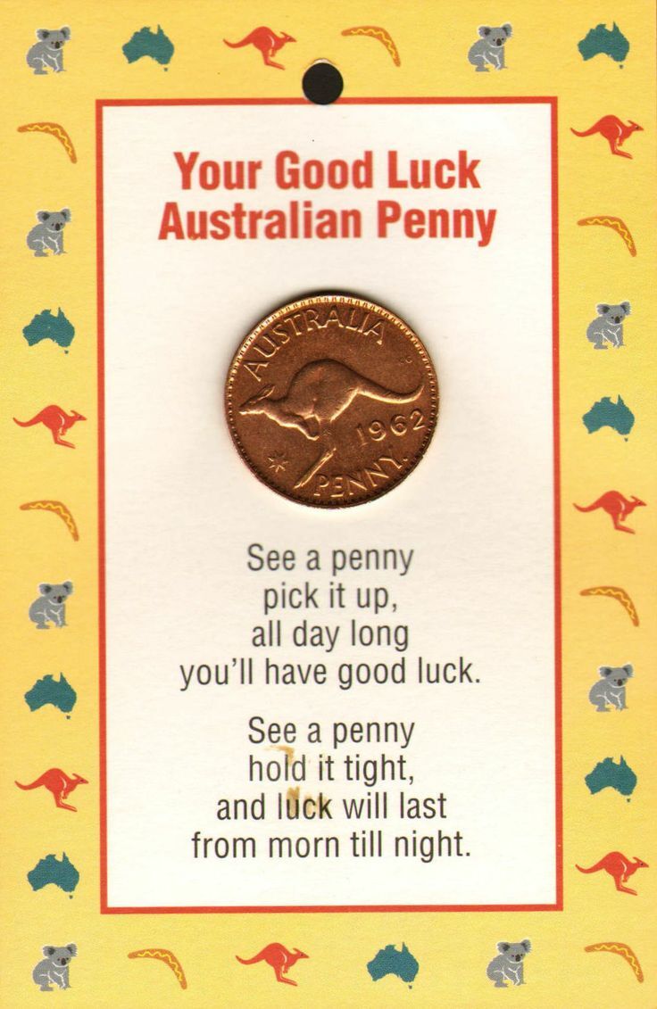 The Australian good luck penny (random year)