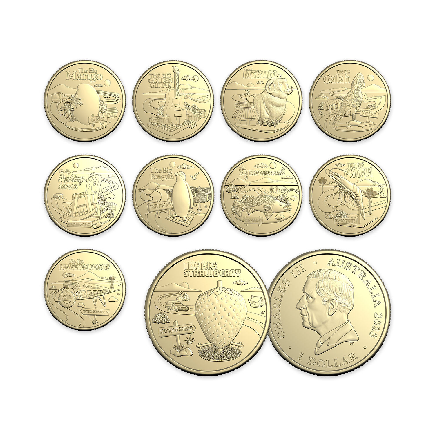 Aussie big things 2 10 coin set 2025 tube and folder