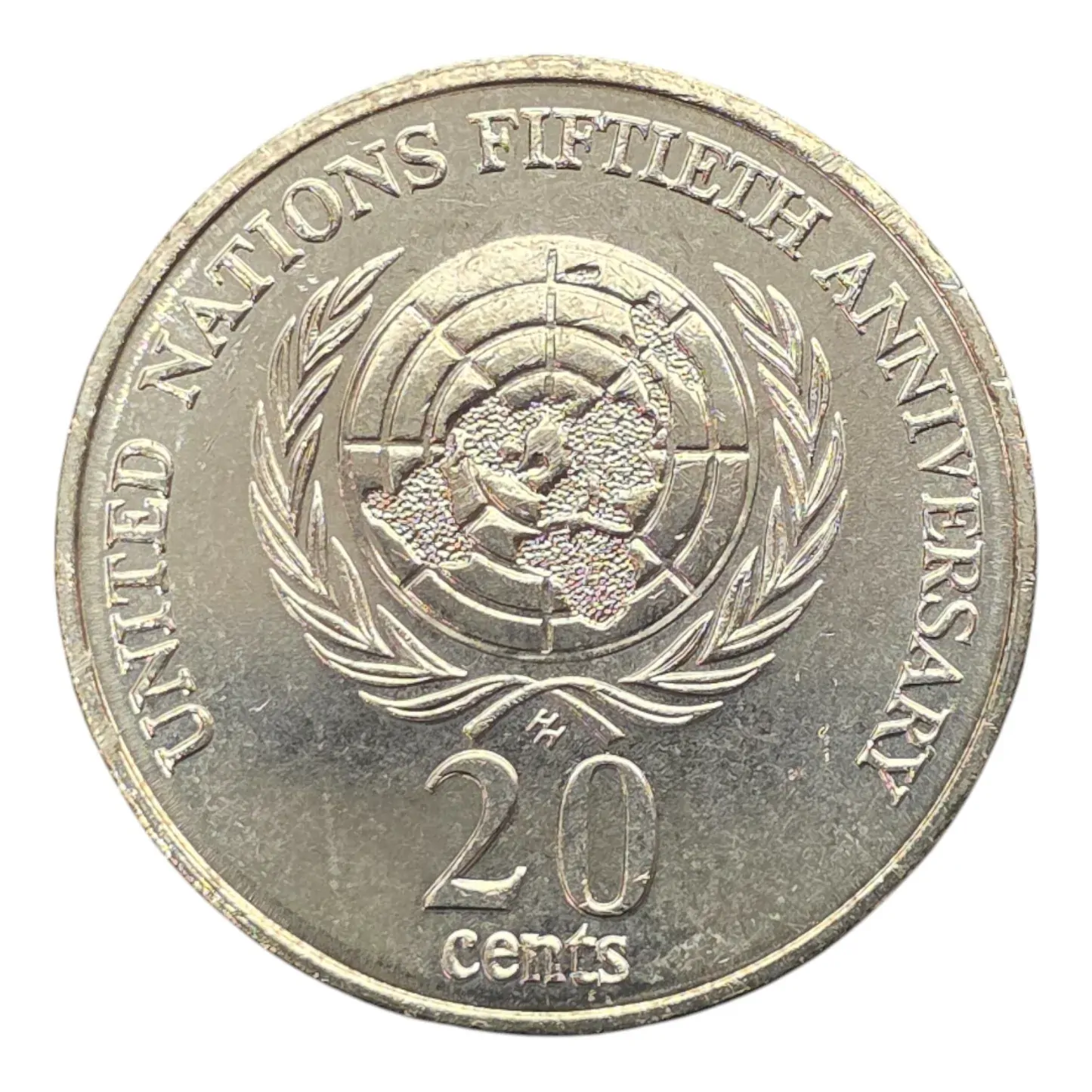 20c 1995 50th Anniversary of United Nations Lightly Circulated Aus Twenty Cent C