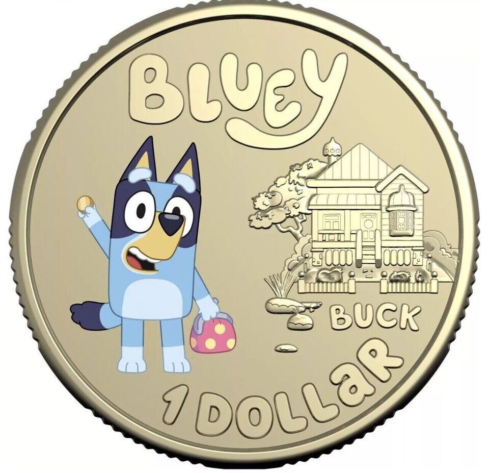 2024 $1 Bluey Dollarbucks - Coloured Uncirculated Three-Coin Collection 3 coin