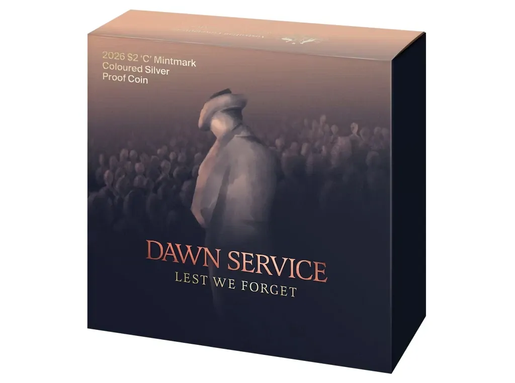 2026 $2 SILVER PROOF - Dawn Service 'C' Mintmark Coloured Silver Proof Coin