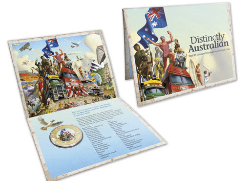 2015 $5 Coloured Frosted Uncirculated Coin Distinctly Australian