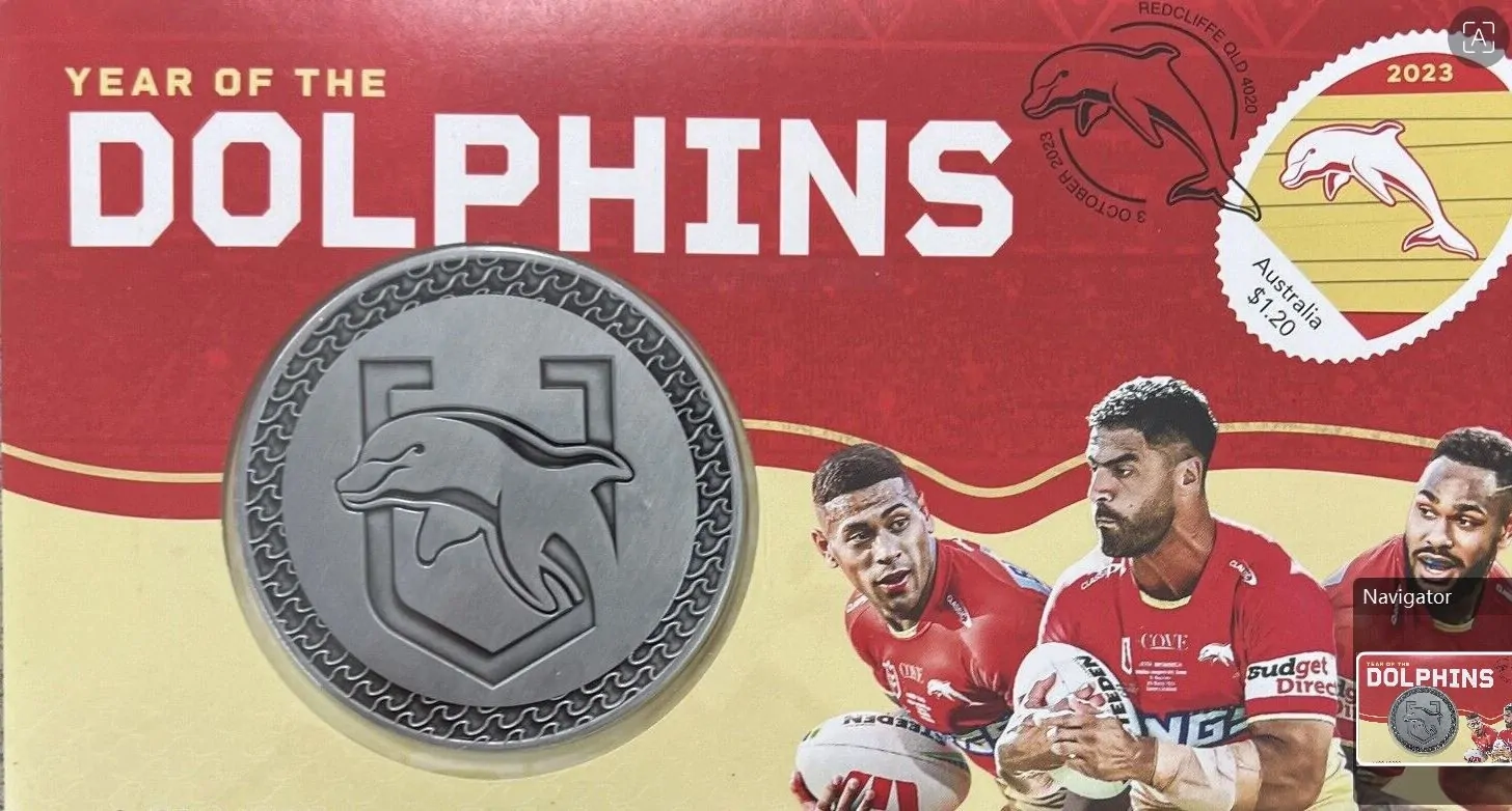 2023 Nrl Dolphins pnc . Only 2023 made COLLECTABLE COIN 1540/2024 LIMITED