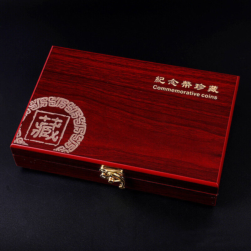 Wooden Commemorative Coins Box 50 slots