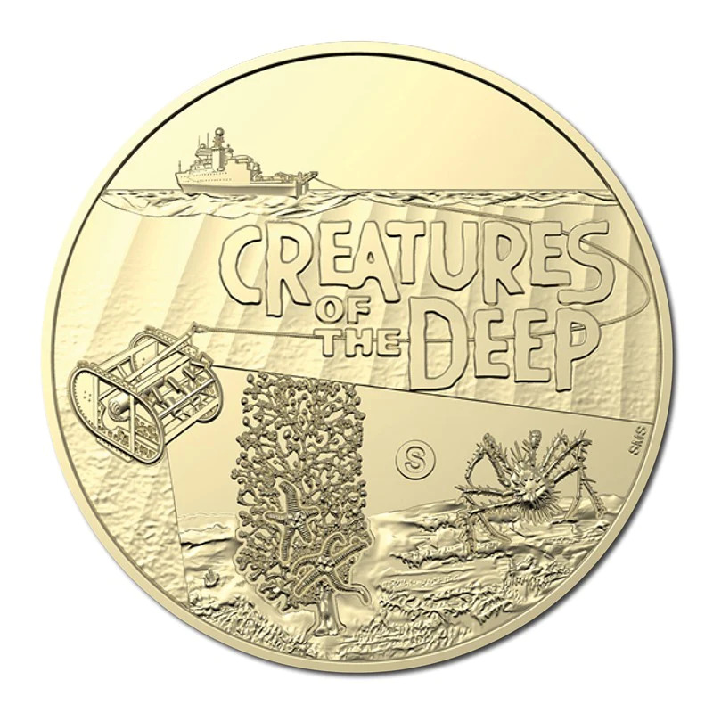$1 2023 Creatures Of The Deep 'S' Counterstamp UNC - Set Of 5 coins