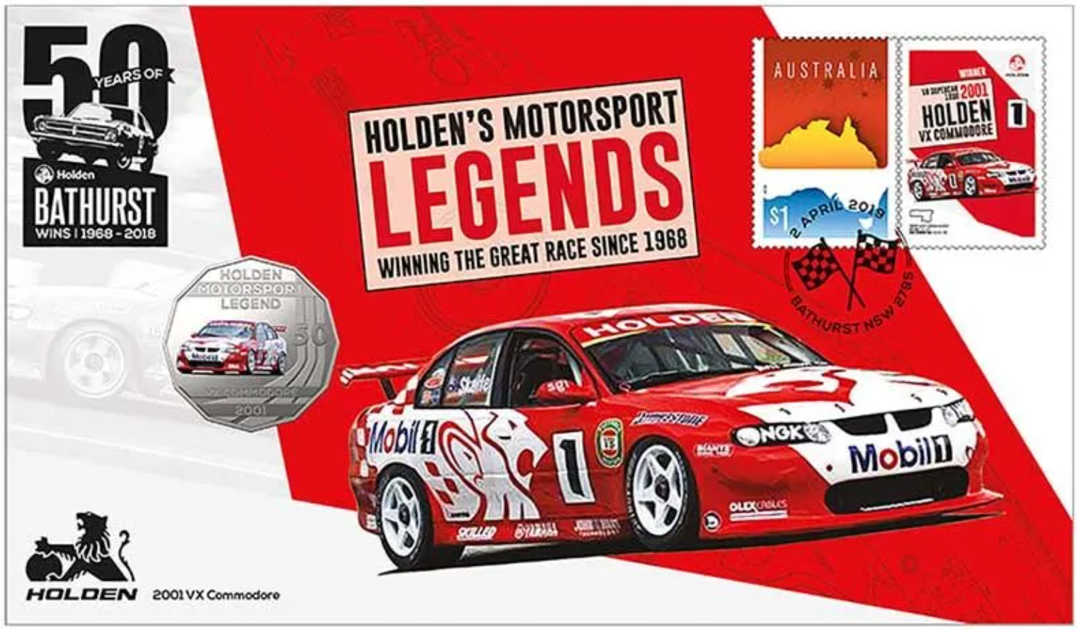 2018 PNC Holden VX Commodore 50c - Bathurst Wins - Motorsport Legends