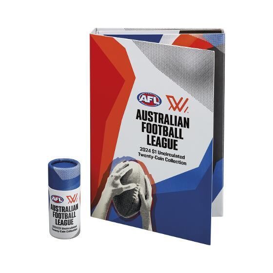 AFL 2024 Folder & Coin Tube Set $1 collectable coins set
