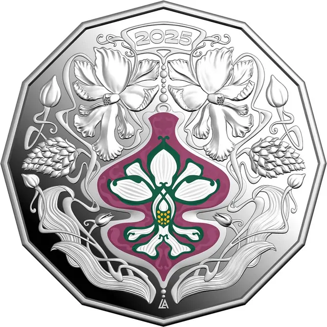 Australia Christmas Decoration 2025 50c Colour Silver Proof Coin