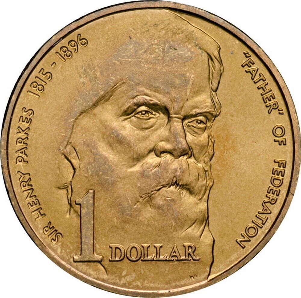 $1 1996 Father of Federation Heavily Circulated AUS One Dollar Coin