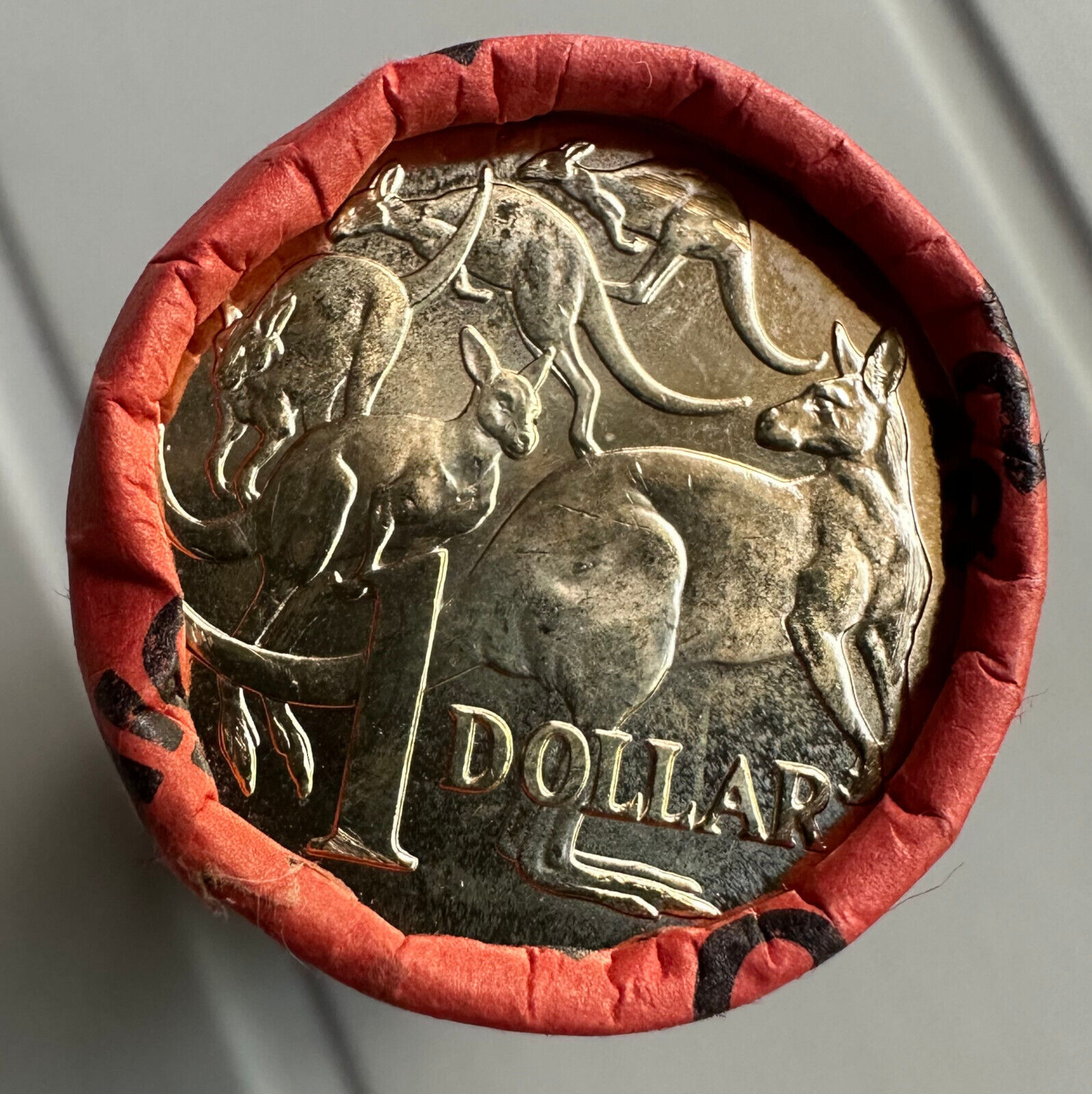 (NB) 2022 Australia Uncirculated 20 x $1 Dollar Mob of Roos Security Coin Roll -