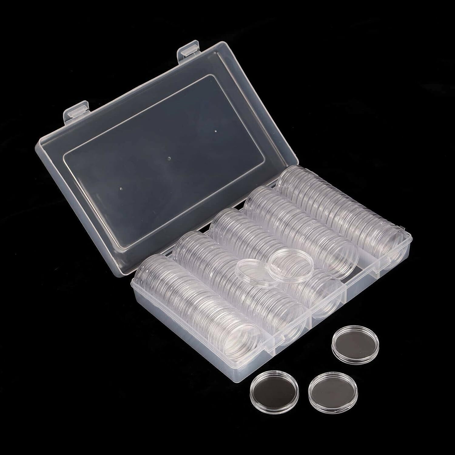 100Pcs Coin Storage Box Case