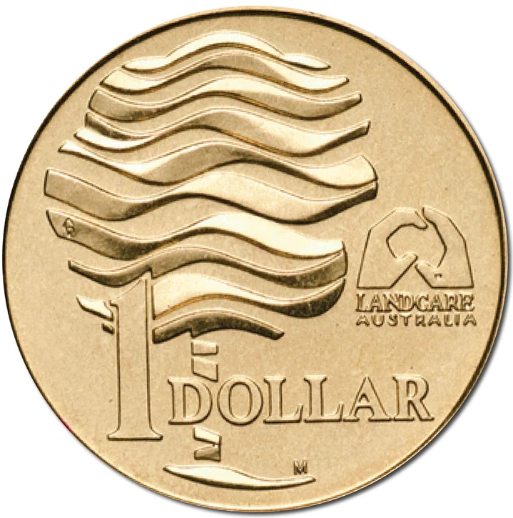 $1 1993 Landcare Heavily Circulated AUS One Dollar Coin