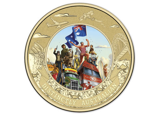 2015 $5 Coloured Frosted Uncirculated Coin Distinctly Australian