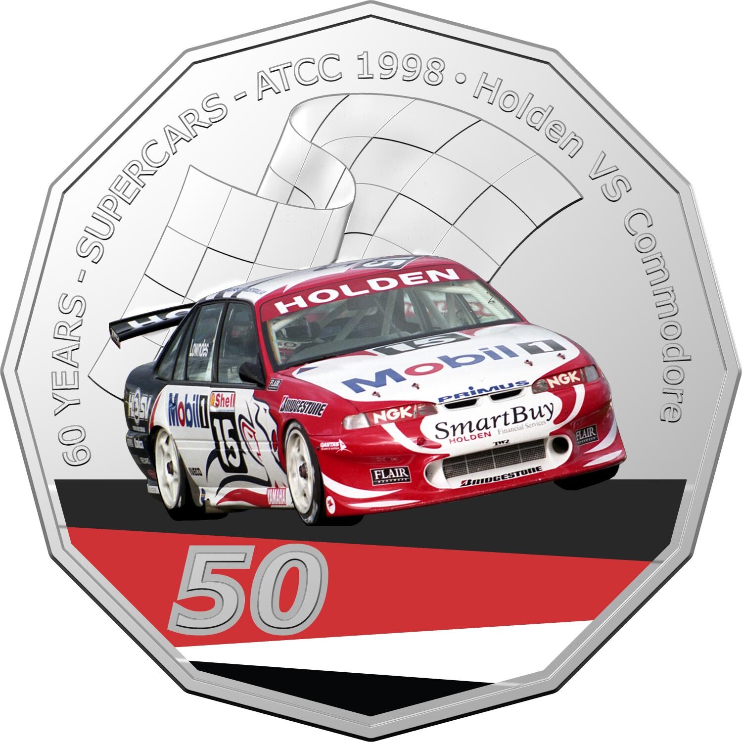2020 50¢ 60 Years of Australian Touring Car Champions Holden VS Commodore - 50c