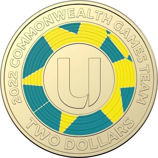 2022 Australia Commonwealth Games Letter U $2 TWO DOLLAR COIN LIGHTLY CIRC