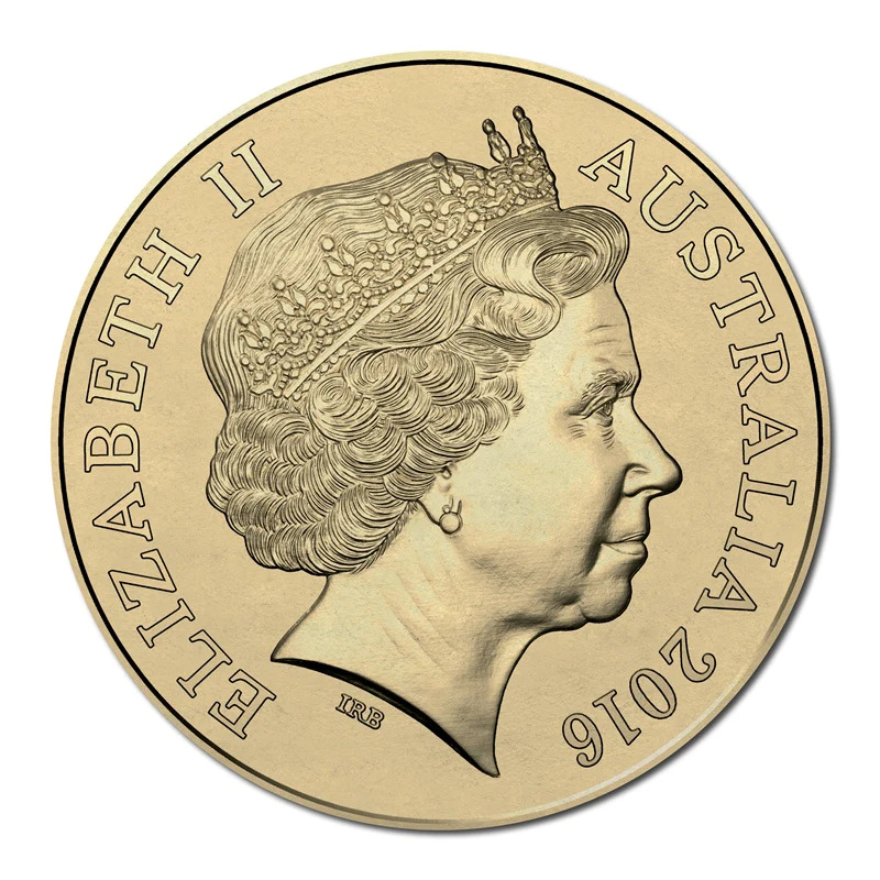 $2 2016 Olympic Green Coloured  coin lightly circulated