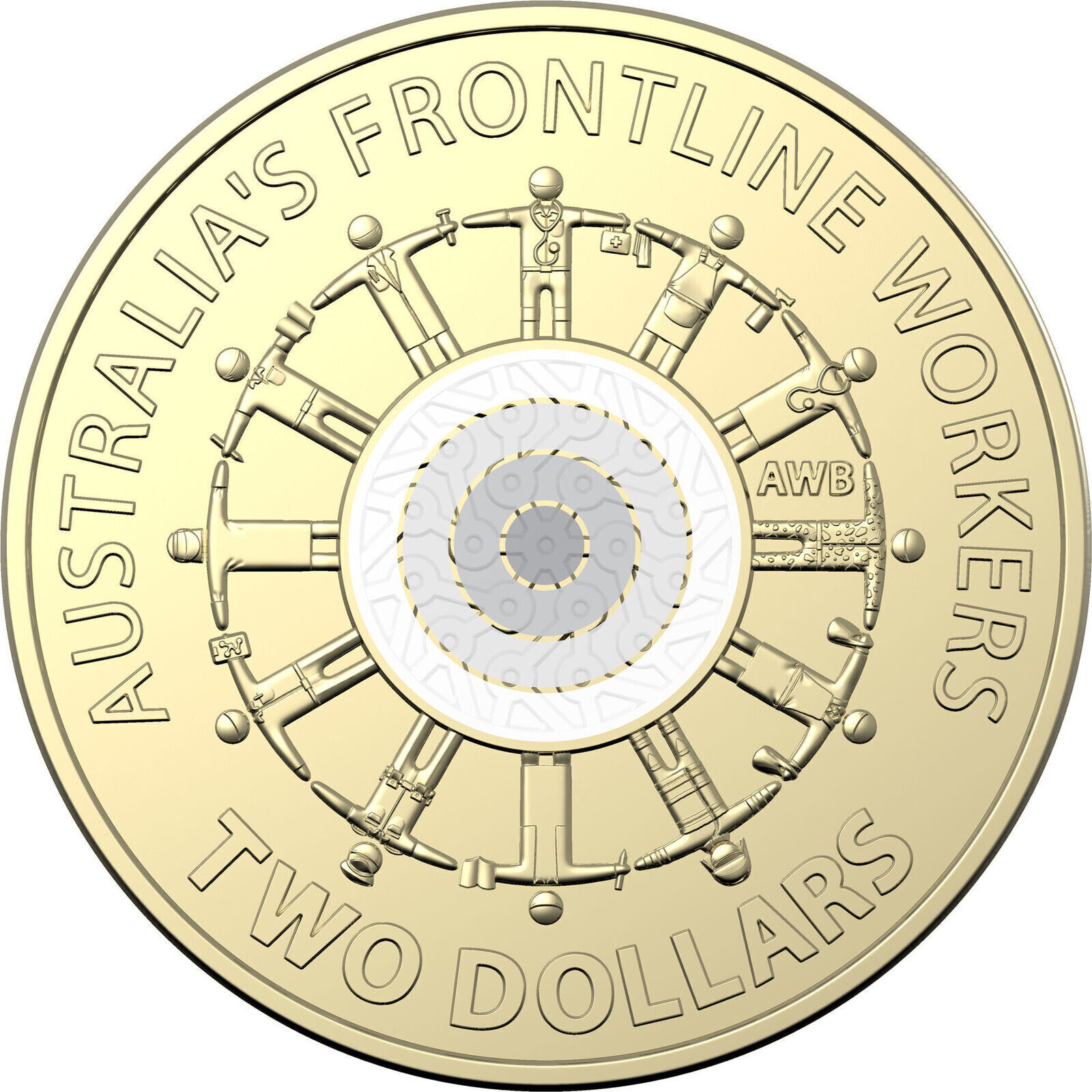 Security Bag of 25 Uncirculated 2022 $2 Frontline Worker Coins