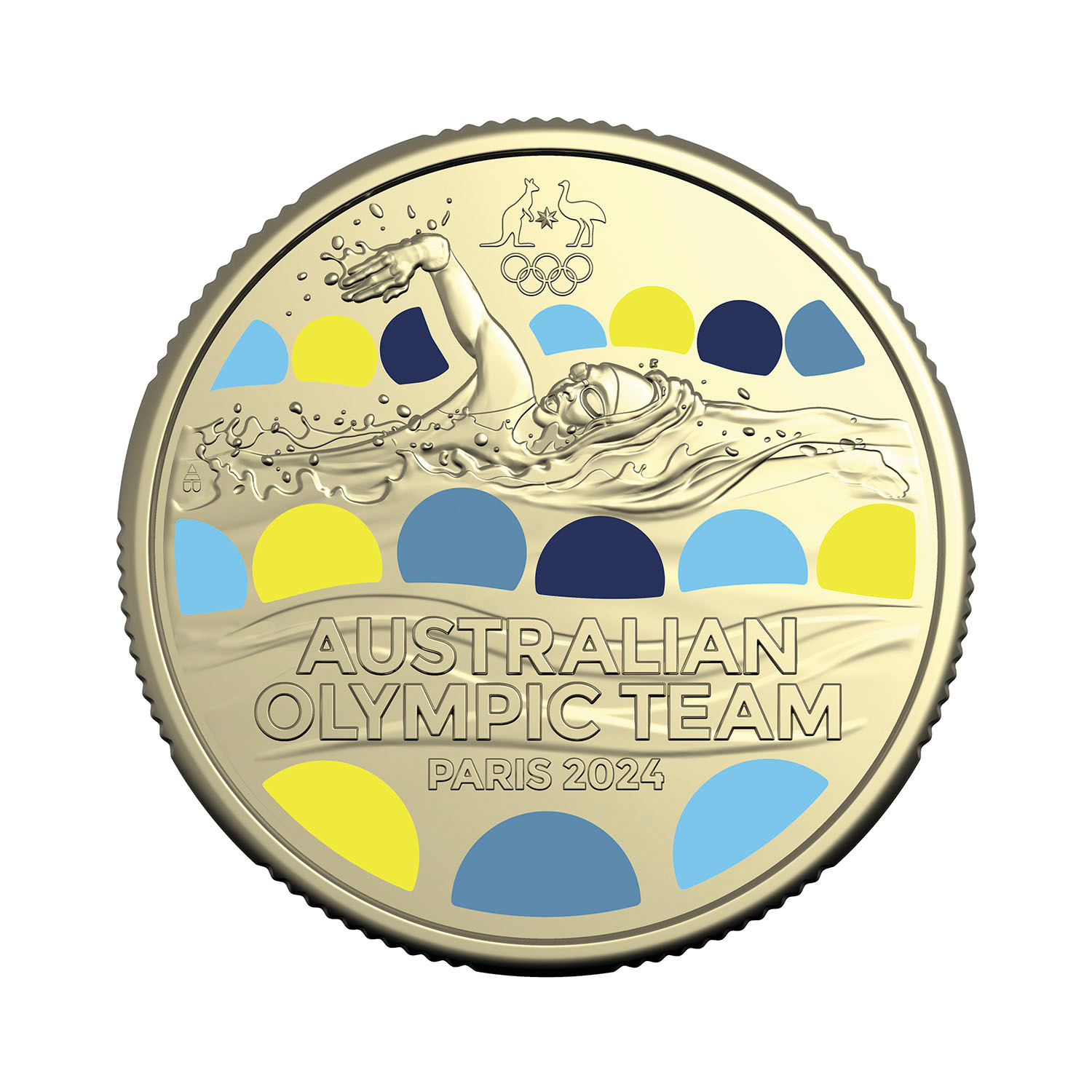 $1 coin Paris 2024 Olympic Games — 2024 Australian Olympic Team Postal Numismati