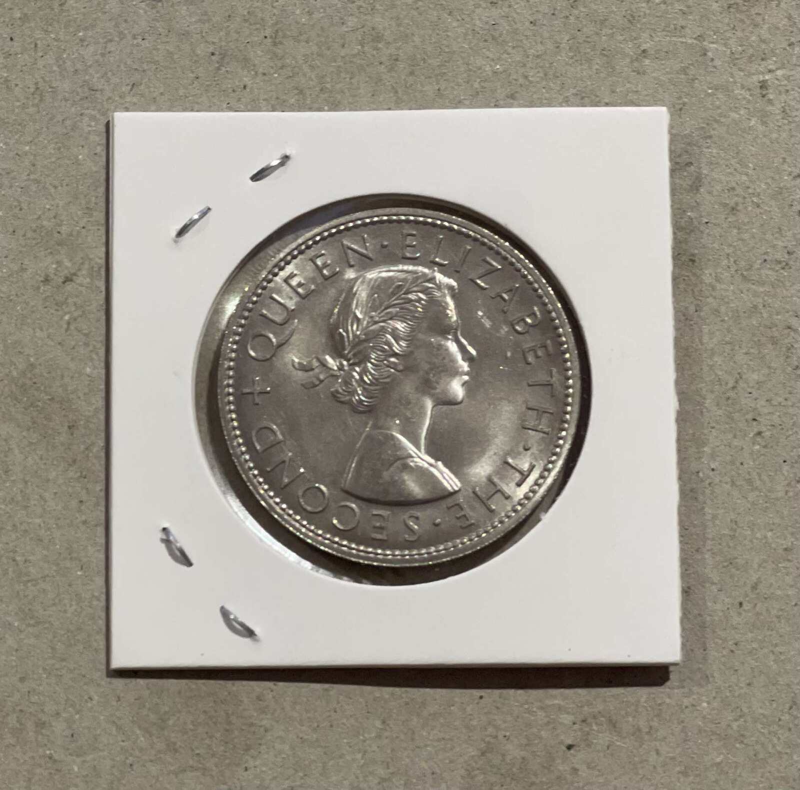 1965 NEW ZEALAND Half Crown Circulated Silver Coin