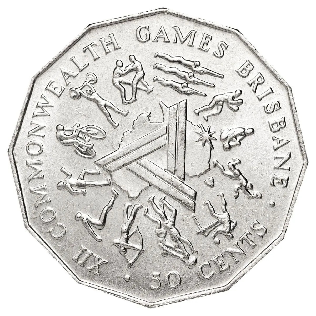 1982 50c Brisbane Commonwealth Games Circulated Fifty Cent Coin (49.6m)
