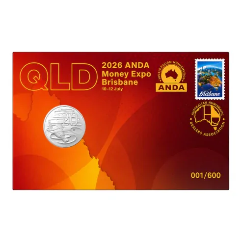 2026 ANDA Brisbane Money Expo - State Series 2026 20c QLD Privy Mark PNC