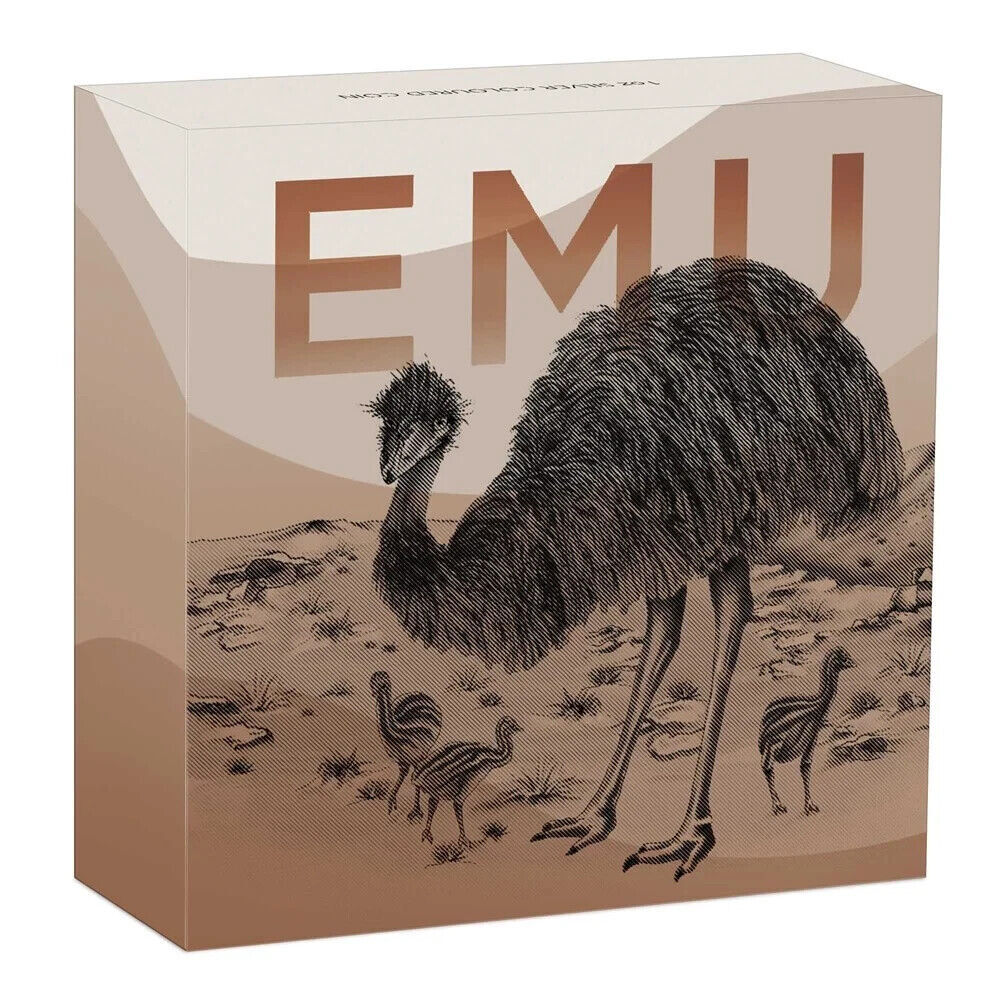 2024 Australian Emu 1oz Silver Coloured coin royal australian mint Ballot coin l