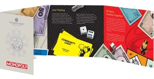 UK 2025 Monopoly 90th Anniversary 50p Coin in blister