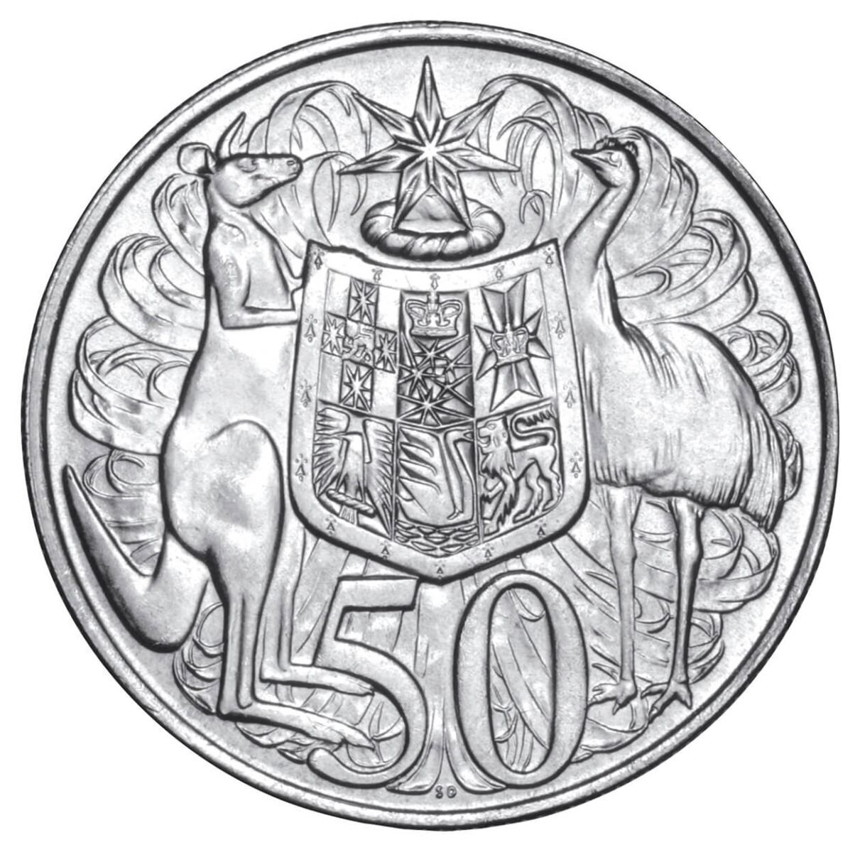 50c 1966 Round Circulated AUS Fifty Cent Coin silver value (36.5m)