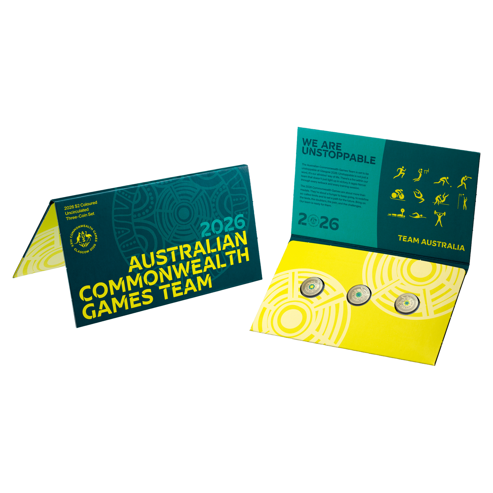 2026 Commonwealth Games - $2 Three-Coin Set in folder