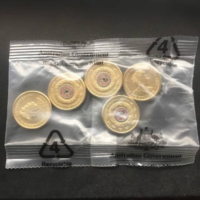 $2 2021 Indigenous Military Service NEW Ram Bag 5x AUS TWO Coin