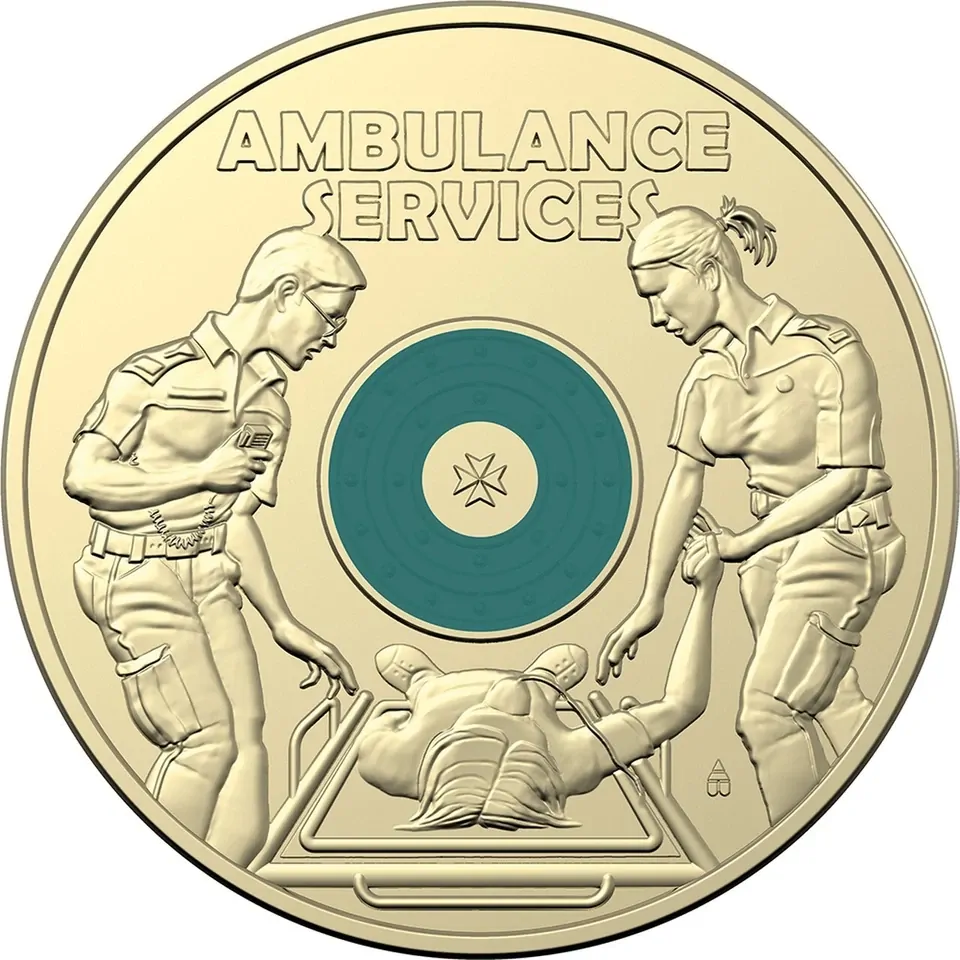NEW UNC 2021 $2 AMBULANCE SERVICE RAM MINT BAG TWO DOLLAR COIN ANDA (5 COINS