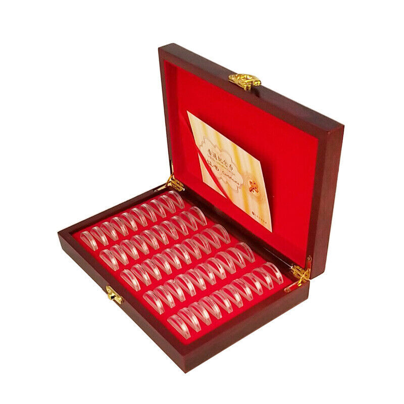 Wooden Commemorative Coins Box 50 slots