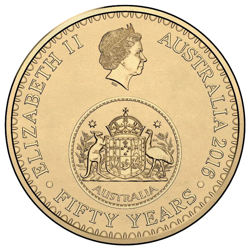 $1 2016 50 Years Anniversary Decimal change over Circulated AUS ONE DOLLAR Coin