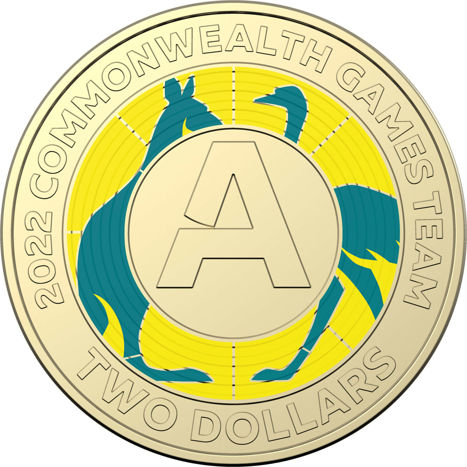 (NB) Australian Commonwealth Games - 7 Coin Set $2 Aluminium Bronze Coloured Unc